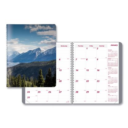 Mountains 14-Month Planner, Mountains Photography, 11 x 8.5, Blue/Green Cover, 14-Month (Dec to Jan): 2022 to 20241