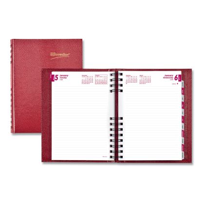 CoilPro Ruled Daily Planner, 8.25 x 5.75, Red Cover, 12-Month (Jan to Dec): 20231
