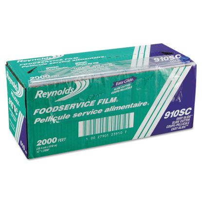 PVC Food Wrap Film Roll in Easy Glide Cutter Box, 12" x 2,000 ft, Clear1