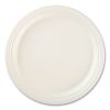 ECOSAVE Tableware, Plate, Bagasse,  6.75" dia, White, 30/Pack2