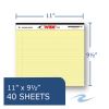 WIDE Landscape Format Writing Pad, Unpunched with Standard Back, Medium/College Rule, 40 Canary-Yellow 11 x 9.5 Sheets2