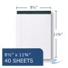 Recycled Legal Pad, Wide/Legal Rule, 40 White 8.5 x 11 Sheets, Dozen2