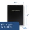Lab Research Notebook, Quadrille Rule, Black Cover, 11.25 x 8.75, 72 Sheets2