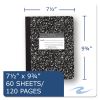 Marble Cover Composition Book, Wide/Legal Rule, Black Marble Cover, 9.75 x 7.5, 60 Sheets2