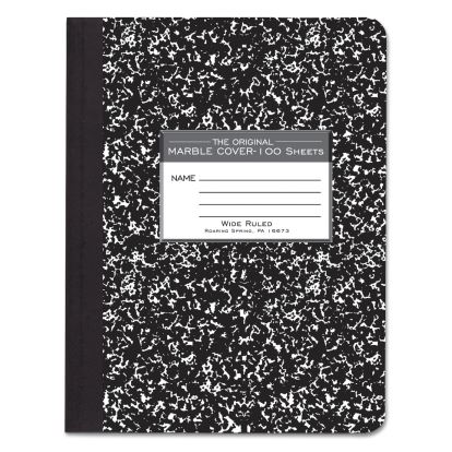 Marble Cover Composition Book, Wide/Legal Rule, Black Marble Cover, 9.75 x 7.5, 100 Sheets1