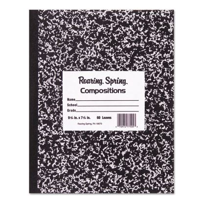 Marble Cover Composition Book, Wide/Legal Rule, Black Marble Cover, 8.5 x 7, 48 Sheets1