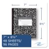 Marble Cover Composition Book, Wide/Legal Rule, Black Marble Cover, 8.5 x 7, 48 Sheets2