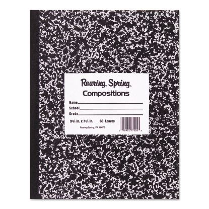 Marble Cover Composition Book, Wide/Legal Rule, Black Marble Cover, 10 x 8, 60 Sheets1