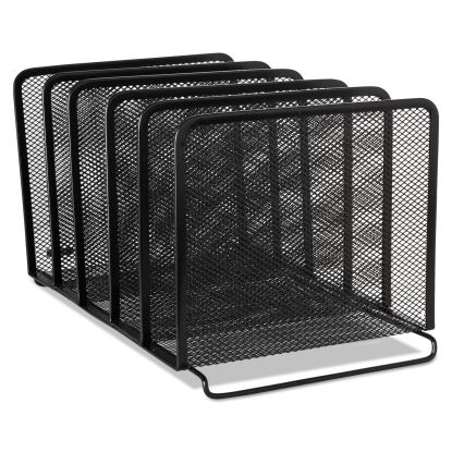 Mesh Stacking Sorter, 5 Sections, Letter to Legal Size Files, 8.25" x 14.38" x 7.88", Black1