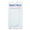 Guest Check Book, Two-Part Carbonless, 3.6 x 6.7, 1/Page, 50/Book, 50 Books/Carton2