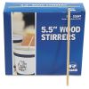 Wood Coffee Stirrers, 5.5", 10,000/Carton2