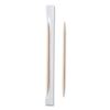 Cello-Wrapped Round Wood Toothpicks, 2.5", Natural, 1,000/Box, 15 Boxes/Carton2