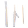 Mint Cello-Wrapped Wood Toothpicks, 2.5", Natural, 1,000/Box, 15 Boxes/Carton2