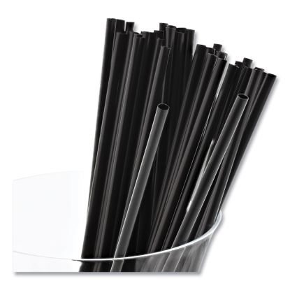 Sip Straws, 7.5", Plastic, Black, 10,000/Carton1