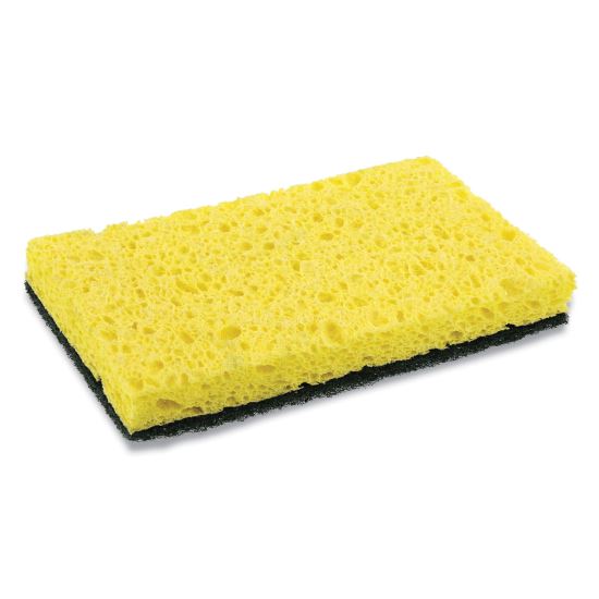 Heavy-Duty Scrubbing Sponge, 3.5 x 6, 0.85" Thick, Yellow/Green, 20/Carton1