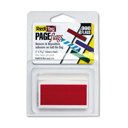 Removable/Reusable Page Flags, Red, 300/Pack1