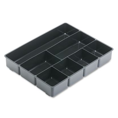 Extra Deep Desk Drawer Director Tray, Seven Compartments, 11.88 x 15 x 2.5, Plastic, Black1