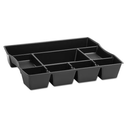 Regeneration Deep Drawer Organizer, Eight Compartments, 14.88 x 11.88 x 2.5, Plastic, Black1
