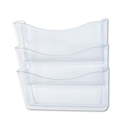 Unbreakable Three Pocket Wall File Set, Letter, Clear1