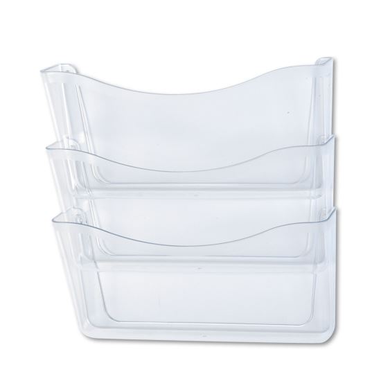 Unbreakable Three Pocket Wall File Set, Letter, Clear1