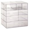 Optimizers Four-Way Organizer with Drawers, 6 Compartments, 2 Drawers, Plastic, 10 x 13.25 x 13.25, Clear2