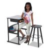 AlphaBetter Adjustable-Height Student Stool, Backless, Supports Up to 250 lb, 35.5" Seat Height, Black2