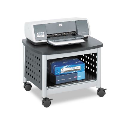 Scoot Printer Stand, 20.25w x 16.5d x 14.5h, Black/Silver1