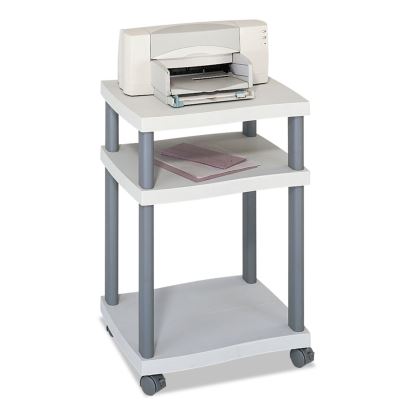 Wave Design Printer Stand, Three-Shelf, 20w x 17.5d x 29.25h, Charcoal Gray1