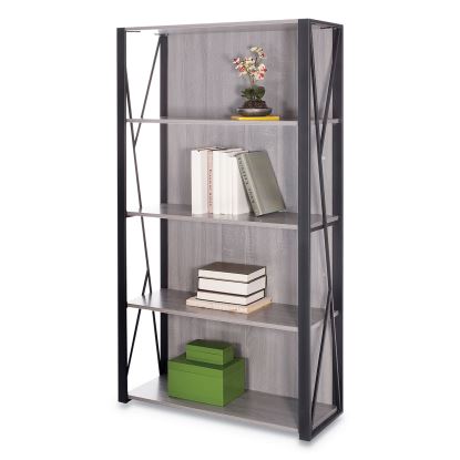Mood Bookcases, Four-Shelf, 31.75w x 12d x 59h, Gray1