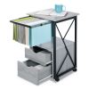 Mood Storage Pedestals with Open-Format Hanging File Rack, Left or Right, 2 Drawers: Box/File, Gray, 17.75" x 17.75" x 30"2