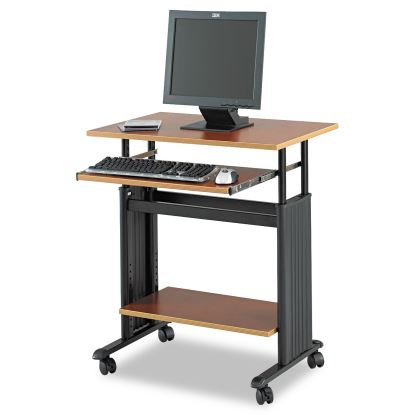 Muv 28" Adjustable-Height Desk, 29.5" x 22" x 29" to 34", Cherry/Black1