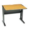 Computer Desk with Reversible Top, 35.5" x 28" x 30", Mahogany/Medium Oak/Black2