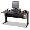 Computer Desk with Reversible Top, 47.5" x 28" x 30", Mahogany/Medium Oak/Black1