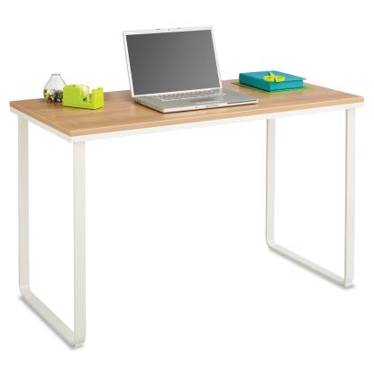 Steel Desk, 47.25" x 24" x 28.75", Beech/White1