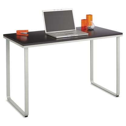 Steel Desk, 47.25" x 24" x 28.75", Black/Silver1
