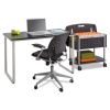 Steel Desk, 47.25" x 24" x 28.75", Black/Silver2