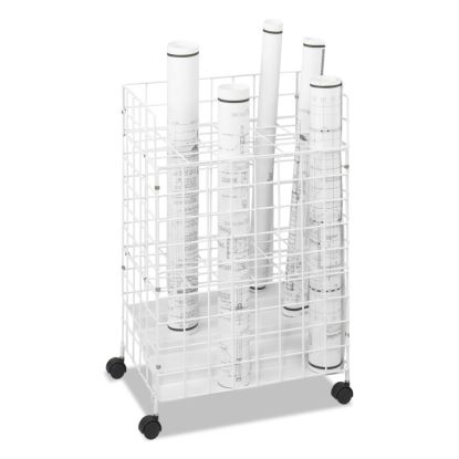 Wire Roll Files, 24 Compartments, 21w x 14.25d x 31.75h, White1