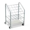 Wire Roll/Files, 20 Compartments, 18w x 12.75d x 24.5h, Gray2