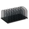 Onyx Mesh Desk Organizer with Upright Sections, 8 Sections, Letter to Legal Size Files, 19.5" x 11.5" x 8.25", Black2