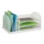 Onyx Desk Organizer with Three Horizontal and Three Upright Sections, Letter Size Files, 19.5" x 11.5" x 8.25", White1