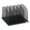 Onyx Mesh Desk Organizer with Upright Sections, 5 Sections, Letter to Legal Size Files, 12.5" x 11.25" x 8.25", Black2