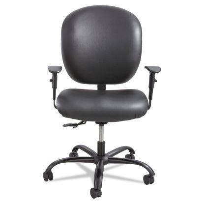 Alday Intensive-Use Chair, Supports Up to 500 lb, 17.5" to 20" Seat Height, Black Vinyl Seat/Back, Black Base1