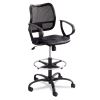 Vue Series Mesh Extended-Height Chair, Supports Up to 250 lb, 23" to 33" Seat Height, Black Vinyl Seat, Black Base2