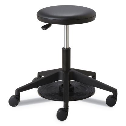 Lab Stool, Backless, Supports Up to 250 lb, 19.25" to 24.25" Seat Height, Black1