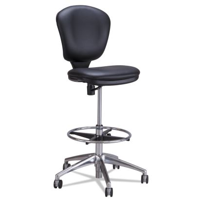 Metro Collection Extended-Height Chair, Supports Up to 250 lb, 23" to 33" Seat Height, Black Seat/Back, Chrome Base1