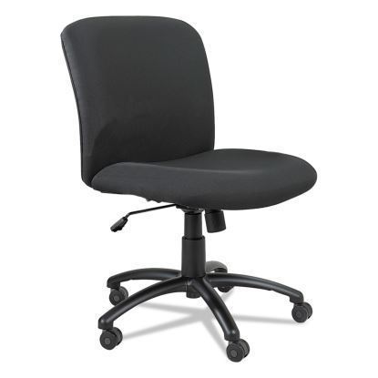 Uber Big/Tall Series Mid Back Chair, Fabric, Supports Up to 500 lb, 18.5" to 22.5" Seat Height, Black1