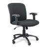 Uber Big/Tall Series Mid Back Chair, Fabric, Supports Up to 500 lb, 18.5" to 22.5" Seat Height, Black2