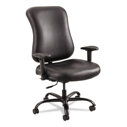 Optimus High Back Big and Tall Chair, Vinyl, Supports Up to 400 lb, 19" to 22" Seat Height, Black1