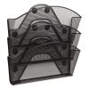 Onyx Magnetic Mesh Panel Accessories, 3 File Pocket, 13 x 4.25 x 13.5. Black2