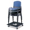 Stacking Chair Cart, 23.13w x 23.13d x 4.5h, Black2